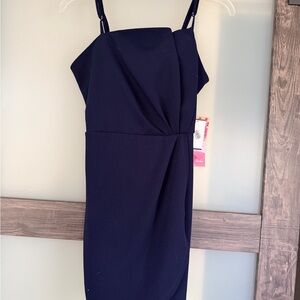 Emerald Sundae Strapless Navy Dress